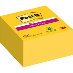 Foglietti riposizionabili Post-it® Cubo Super Sticky Notes 76x76 mm giallo oro