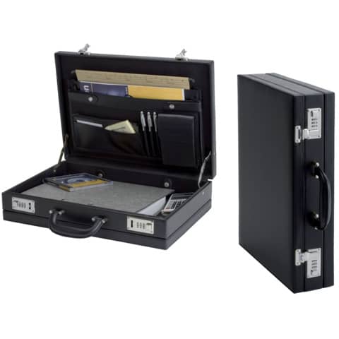 Alassio PONTE faux leather briefcase 44.5x10.5x32 cm black