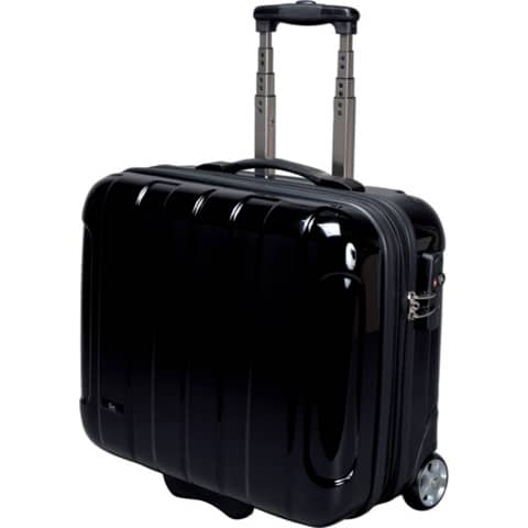 Trolley portadocumenti JSA in policarbonato 43x21x40 cm nero