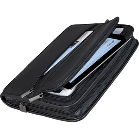 Cartella portadocumenti Alassio CARPO in pelle 28,5x7x36 cm A4 nero