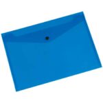 Portadocumenti con bottone Q-Connect A4+ ppl blu