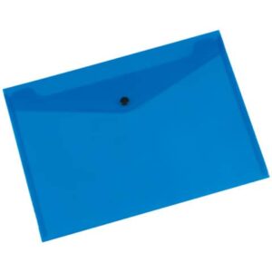 Portadocumenti con bottone Q-Connect A4+ ppl blu