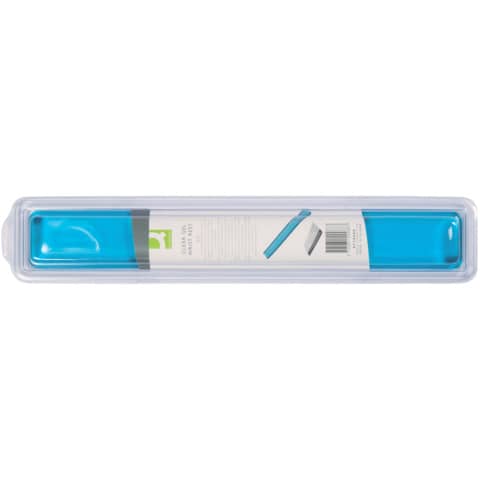 Poggiapolsi da tastiera in gel Q-Connect 49x5,5x2,3 cm blu trasparente