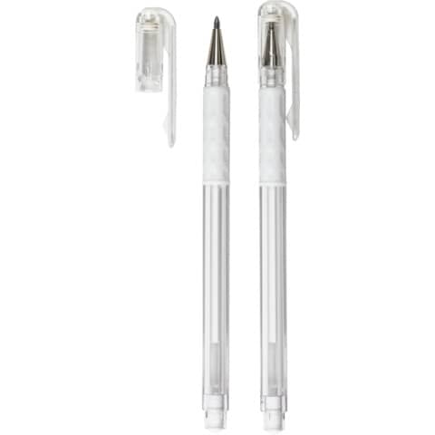 Pentel Gel Hybrid grip rollerball pen Luna 0.8 mm white
