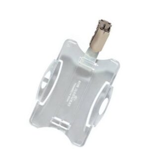 Portabadge rigido Durable 85x54 mm con clip di sicurezza orientabile
