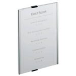 Targhe DURABLE INFO SIGN alluminio/acrilico trasparente/argento