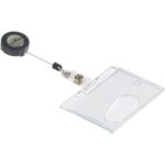 Portabadge Durable Chiuso con chiocciola yo-yo 1 tessera conf. 10 pz 54x87 mm