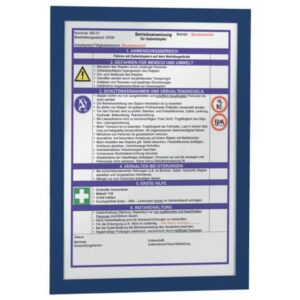 Frames with magnetic panel DURABLE DURAFRAME® A4 dark blue 236x323mm