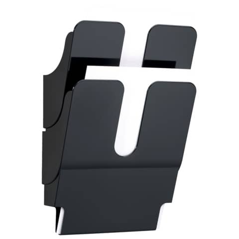Espositore da parete DURABLE FLEXIPLUS 2 comparti A4 polistirolo nero -
