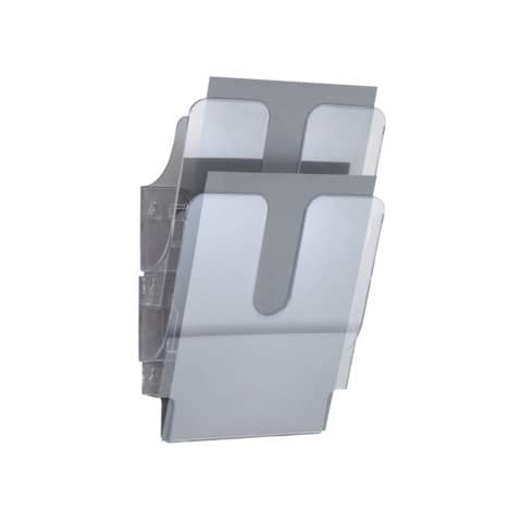 Espositore da parete DURABLE FLEXIPLUS 2 comparti A4 polistirolo trasparente