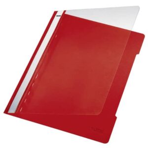 Cartellina ad aghi con clip Leitz in PVC A4 rosso