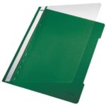 Cartellina ad aghi con clip Leitz in PVC A4 verde