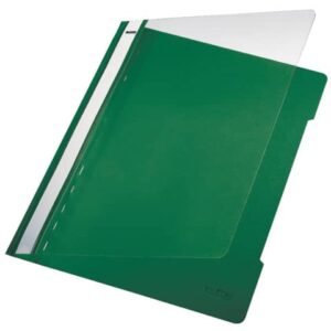 Cartellina ad aghi con clip Leitz in PVC A4 verde