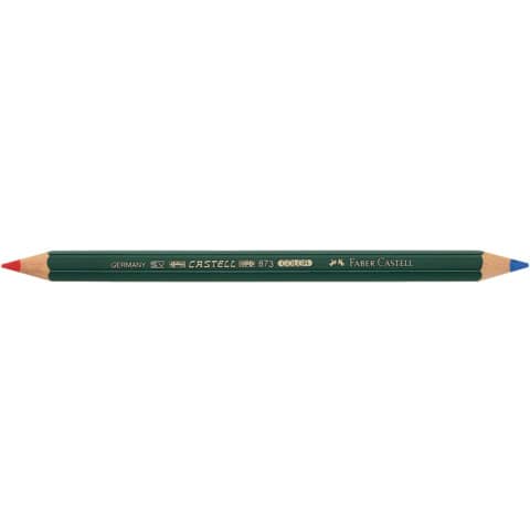 Matita bicolore Faber-Castell CASTELL Color 873 rossa e blu