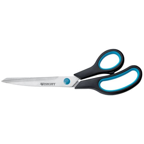 Forbici Westcott Soft Grip Easy Grip asimmetriche blu/nero 24,7 cm