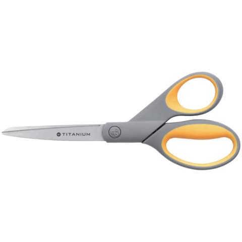 Westcott Softgrip Titanium Super asymmetrical scissors yellow/grey blade 21 cm