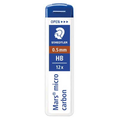 Astuccio 12 mine sottili HB Staedtler Mars Micro Carbon 250 0,5 mm -