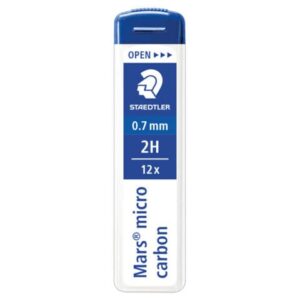 Astuccio 12 mine sottili 2H Staedtler Mars Micro Carbon 250 0,7 mm -