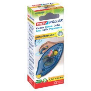 Colle roller tesa non permanente monouso ecoLogo® 8,4 mm x 8,5 m