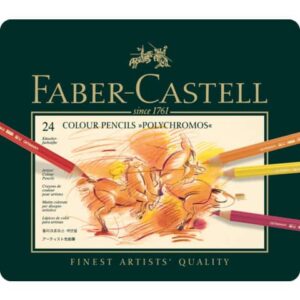 Matite colorate permanenti Faber Castell Polychromos mina 3,8 mm box metallo -
