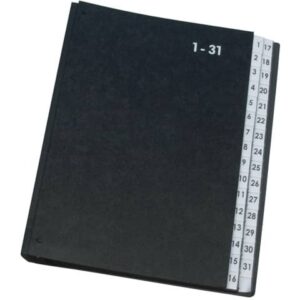 Libro monitore Q-Connect 270x340 mm nero 1-31