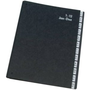 Libro monitore Q-Connect 270x340 mm nero 1-12