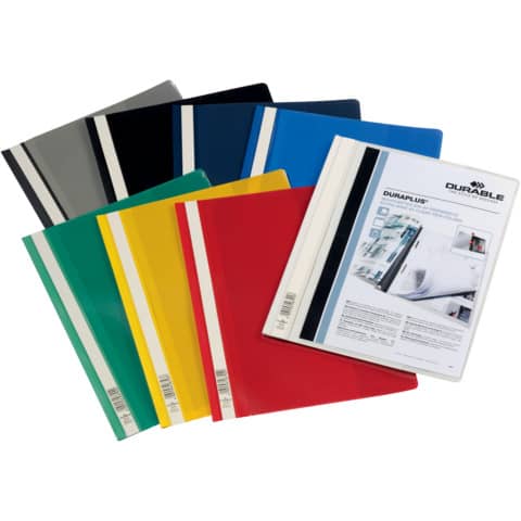 DURABLE DURAPLUS® A4 needlepunch folders assorted colours