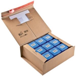 Scatola con tasca interna ColomPac in cartone ondulato f.to 38,5x31,5x13 cm