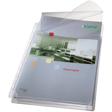 Buste a soffietto con lembo di chiusura Leitz in PVC A4 trasparente