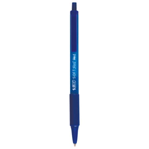 Penna a sfera a scatto BIC SoftFeel Clic Grip M 1 mm blu