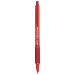 Penna a sfera a scatto BIC SoftFeel Clic Grip M 1 mm rosso