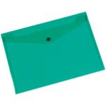 Portadocumenti con bottone Q-Connect A4+ ppl verde
