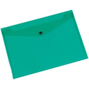 Document holder with button Q-Connect A4+ ppl green