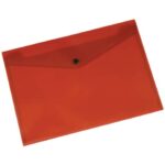 Portadocumenti con bottone Q-Connect A4+ ppl rosso