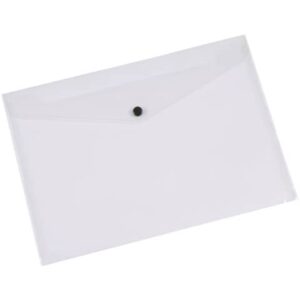 Portadocumenti con bottone Q-Connect A4+ ppl trasparente