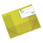 Cartellina a 3 lembi Q-Connect A4 ppl dorso 3 cm giallo