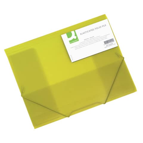 Cartellina a 3 lembi Q-Connect A4 ppl dorso 3 cm giallo
