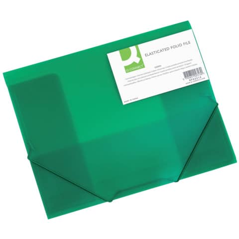 Q-Connect A4 ppl 3 flap folder 3 cm green