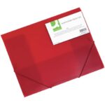 Cartellina a 3 lembi Q-Connect A4 ppl dorso 3 cm rosso