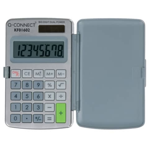 Q-Connect 8-Digit Pocket Solar Calculator