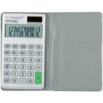 Calcolatrice tascabile solare e batteria Q-Connect - 12 cifre - grigio