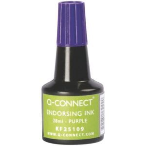 Inchiostro per timbri Q-Connect senza olio 28 ml viola