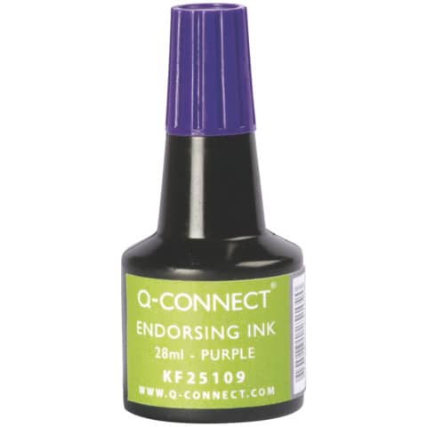 Inchiostro per timbri Q-Connect senza olio 28 ml viola