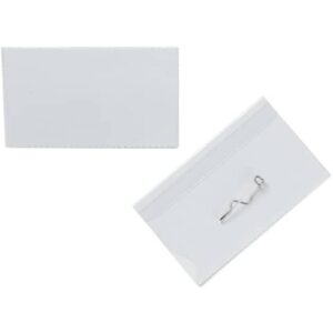 Portabadge Q-Connect plastica con spilla 75x40 mm