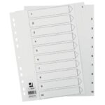 Divisore numerico Q-Connect bianco 22,5x29,7 cm ppl 1-10