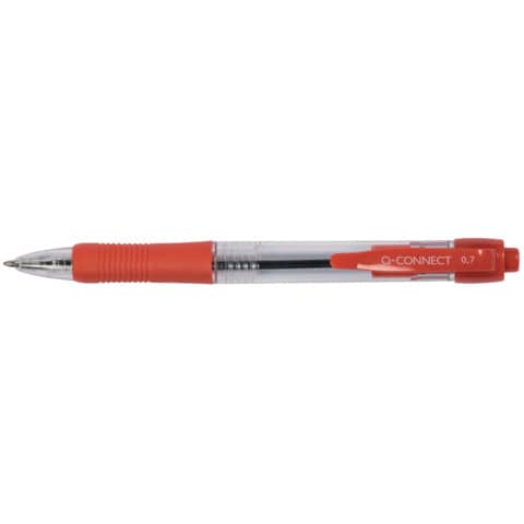 Q-Connect push-button biros M tip red