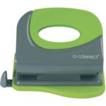 Perforatore a due fori Q-Connect fino a 20 ff grigio/verde