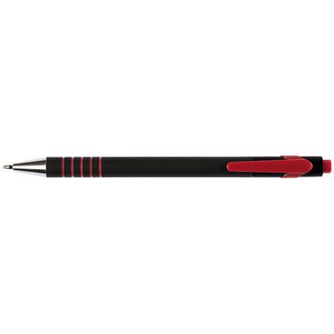 Penna a sfera a scatto Q-Connect Lamda 0,7 mm rosso