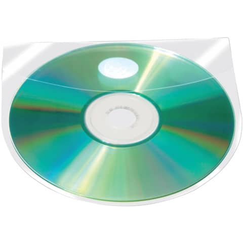 Self-adhesive CD/DVD case Q-Connect 12.6x12.6 cm transparent