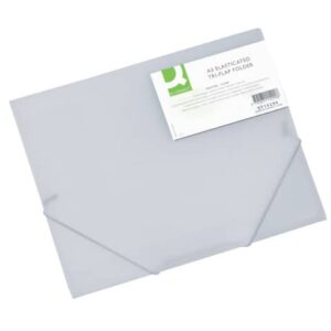 Cartellina a tre lembi Q-Connect A3 ppl dorso 3 cm trasparente